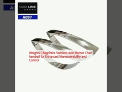 Gewichten 0,8 kg/paar roestvrij staal kapper stoel leuningen voor verbeterde manoeuvrabiliteit en controle
