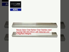 Schoonheidssalon stoel kapper stoel roestvrij staal leuningen 460×60×20mm met materialen en 0,7kg/paren gewichten