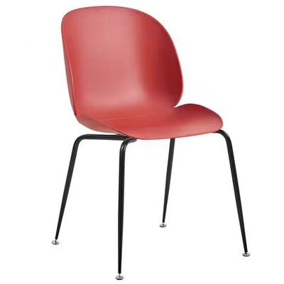Goede prijs Stoel afmetingen 46H 46W 41D cm Moderne kunststof stoel met conische buisbasis Stand Stijlvol Comfortabel Duurzame zitoplossing online
