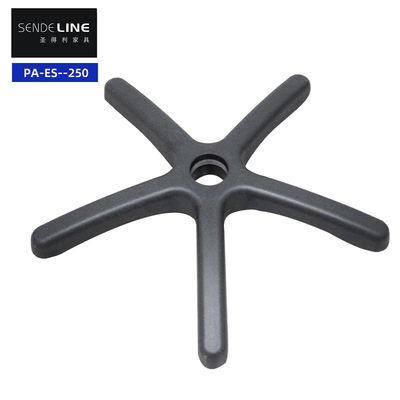 Nylon kantoorstoel Plastic basis basis PP / PA Vijf klauwen kantoorstoel Zwarte benen
