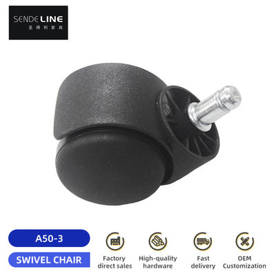 Goede prijs Nylon kantoorstoel Wiel vervanging 50mm Ring / draad Cardan Bifma Test online