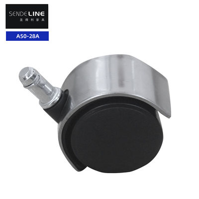 Goede prijs Zwart roestvrij staal kantoor stoel Ruit vervangen Nylon 50mm stil wiel online