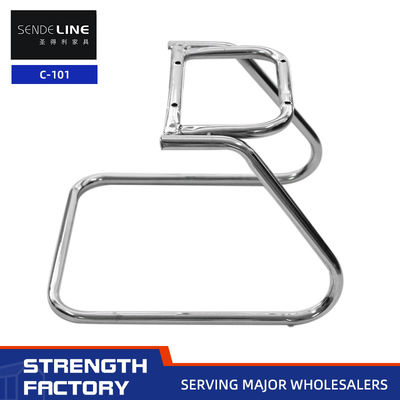 Goede prijs Standaard installatie kantoorstoel met metaalframe geelektroplateerd / zwart boogframe online