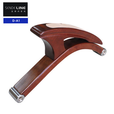 Goede prijs Home Office Houten stoel Armsteun Roodbruin Massivhouten stoelarm online