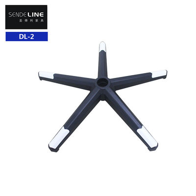 Goede prijs Zwarte kantoorstoel van nylon, draaiende basis met lendensteun en rollen online