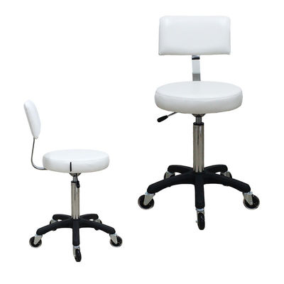 Goede prijs Witte PU stoel met rugleuning Style Bar Stool Accessoires met 75 mm dikke stoelkussen online