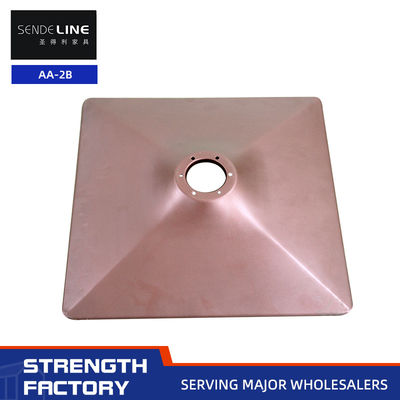 Goede prijs Vierkante koude plaat stempelen kapper stoel basis met roodbruine aangepaste kleur online