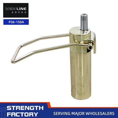 Goede prijs Goud 5 kg gietijzeren kapper stoel basis met 150 mm reis Hydraulische pomp lift online