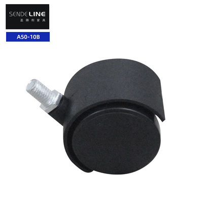 50 mm universele zwarte nylon kantoorstoel rolhullen schroefdraad assemblage met remfunctie/zonder remfunctie