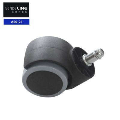 50 kg Bifma Nylon Brake Office Chair Wheel Pulley met circlip insert en lichtblauwe rand