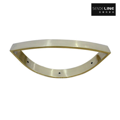 Goede prijs Titanium goud schoonheidssalon stoel roestvrij staal handrail kapper stoel basis hoge prestaties en duurzaamheid online