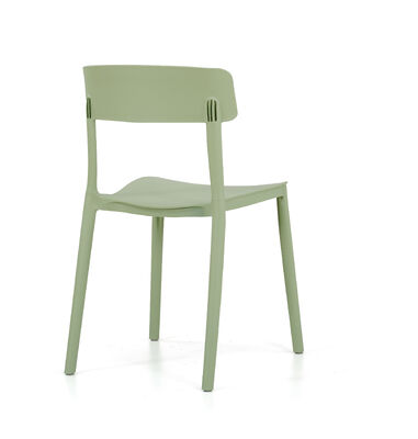Goede prijs Stevige plastic stoel met cilindrische voet, vervaardigd met geïmporteerde PP GF, perfect voor cafetaria-zitplaatsen online