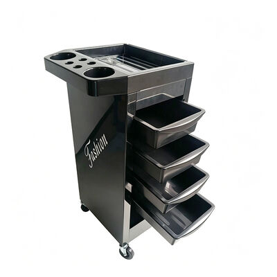 4-Tier Hair Salon Storage Trolley met 405*380*920mm afmetingen en 4 wielen voor gemakkelijke mobiliteit