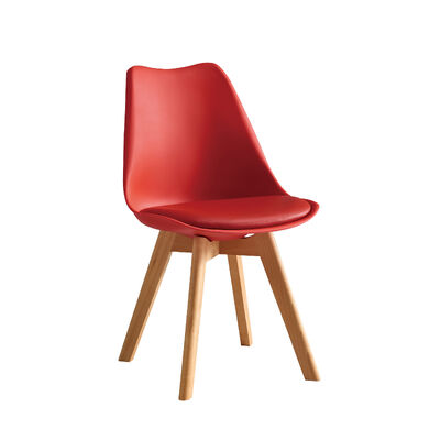 Goede prijs Nordic Style Eames Bar Chair met PU-schuim gepoleerde stoel en solide houten benen in aanpasbare kleuren online